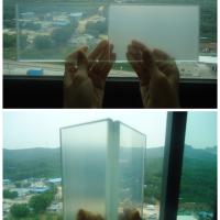 Large picture magic frosted glass