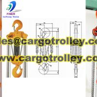Large picture Manual chain hoist for moving and handling works