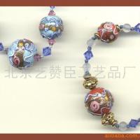Large picture coloured glaze beads