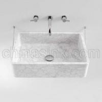 Large picture carrara marble bathroom sink project 01