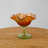 Large picture glass compote