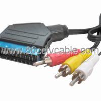 Large picture Scart splitter,SCART to 3 RCA cable