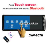 Large picture 7inch touch screen Car rearview mirror with Stereo