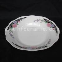 Large picture porcelain soup plate