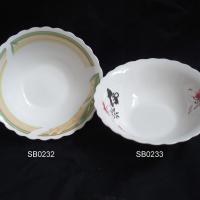 Large picture porcelain salad bowl