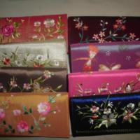 Large picture Taffeta wallet with hand embroidery