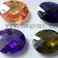 Large picture Checkerboard cut synthetic gemstones wholesale
