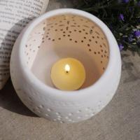 Large picture hollow out ceramic candle holder