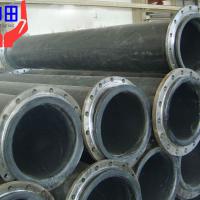 Large picture black hdpe pipe with loose flanges for dredging
