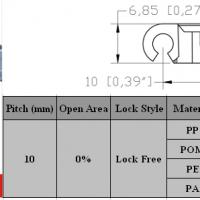 Large picture 10 mm pictch Plastic Modular Belt