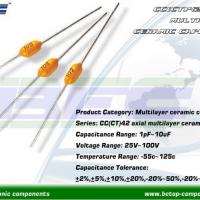 Large picture axial multilayer ceramic capacitor