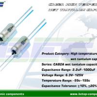 Large picture 155c high temperature axial wet tantalum capacitor