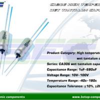 Large picture 180c high temperature axial wet tantalum capacitor