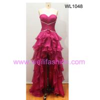 Large picture Long BSexy eading Pleated Chiffon Evening Dresses