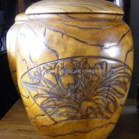 Earthen jarWood earthen jar