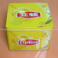 Tea tin box, tea tin can, metal box, tin can, square tin can
