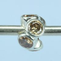 Sterling Round Cubic Zirconia Beads
