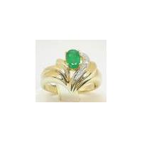 9KT Gold Emerald And Diamond Ring (Australia)