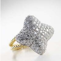 david yurman rings,Pave Quatrefoil Ring