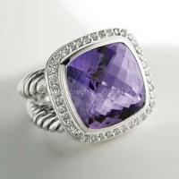 David yurman rings,Amethyst Albion Split-Shank Ring