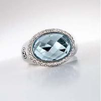 david yurman rings,gemstone rings,Blue Topaz DY Signature Oval Ring